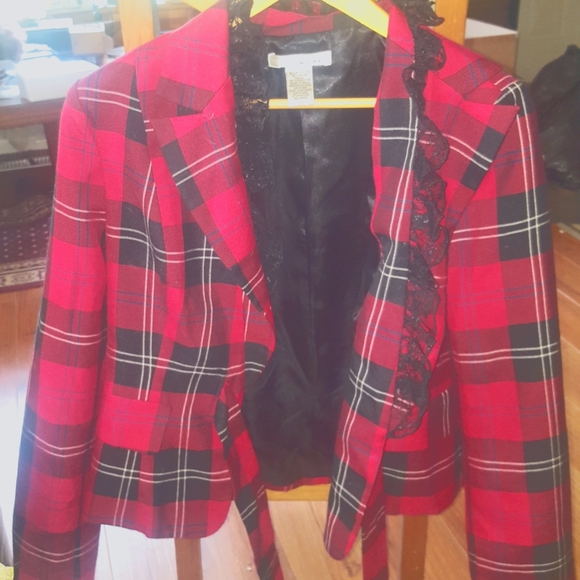 Jackets & Blazers - COPY - Tartan crop jacket